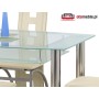 Nowoczesne szklane stoły 150x90cm CRISTAL mleczny HALMAR