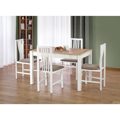 Prostokątny kuchenny stół 120x68cm KSAWERY dąb sonoma + biały Halmar