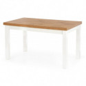 Stół drewniany rozsuwany 140x80cm TIAGO dąb lancelot + biały Halmar