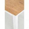 Stół drewniany rozsuwany 140x80cm TIAGO dąb lancelot + biały