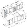 Komplet mebli kuchennych MARGARET 3 - 260 cm orzech