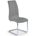 Nowoczesne krzesło na metalowych płozach K266 szare (popiel) Halmar