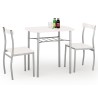 Stół + 2 krzesła do jadalni LANCE biały HALMAR
