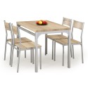 Komplet stół + 4 krzesła do kuchni MALCOLM dąb sonoma