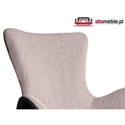 Fotel patchwork -popiel-czarny