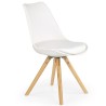 Białe nowoczesne krzesła K201 Halmar