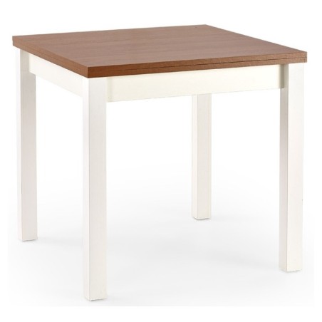 Rozkładany stół kuchenny kwadratowy 80x80cm GRACJAN olcha + biały Halmar