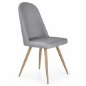 Designerskie krzesło K214 szare (popiel) Halmar na metalowych nogach