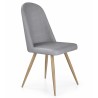Designerskie krzesło K214 szare (popiel) Halmar na metalowych nogach