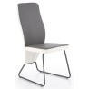 Nowoczesne krzesła kuchenne K300 biało szare Halmar