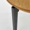 Okrągły drewniany stół rozkładany 100cm SORBUS dąb miodowy + grafitowy