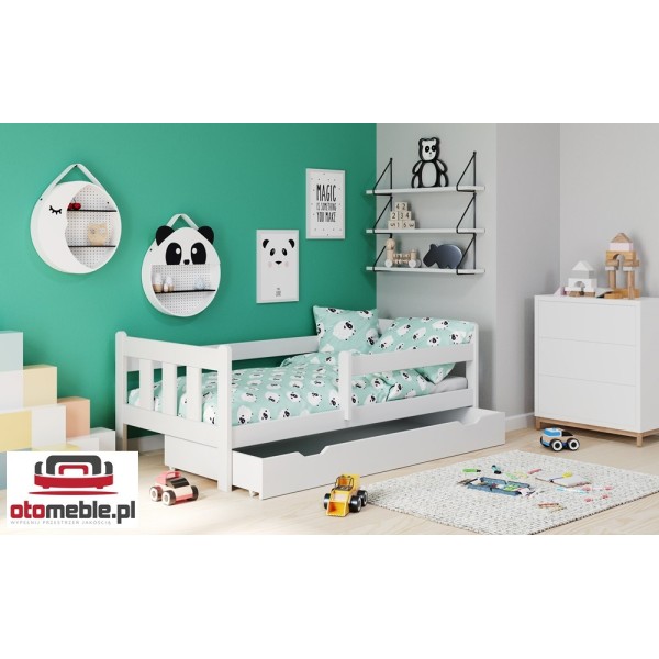 Łóżko dziecięce białe z szufladą 160x80 MARINELLA Halmar