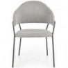 Krzesła metalowe tapicerowane K359 popielate