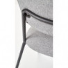 Krzesła metalowe tapicerowane K359 popielate