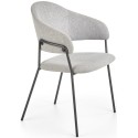 Krzesła metalowe tapicerowane K359 popielate Halmar