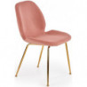 Krzesło glamour K381 różowe Halmar na złotych nogach