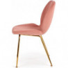 Krzesło glamour K381 różowe na złotych nogach