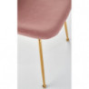 Krzesło glamour K381 różowe na złotych nogach