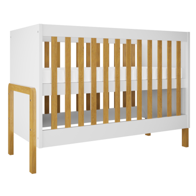 Białe łóżeczko niemowlęce Victor 120x60 cm
