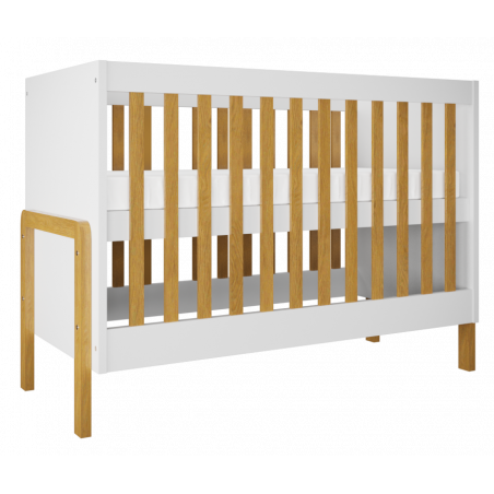 Białe łóżeczko niemowlęce Victor 120x60 cm