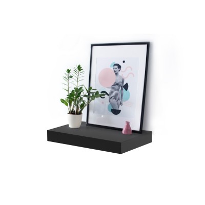 Półka wisząca 40 cm DOZE czarny mat