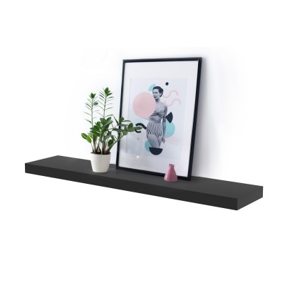 Półka wisząca 120 cm DOZE czarny mat
