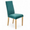 Krzesło z weluru DIEGO 3 dąb miodowy + Monolith 37 ciemno zielone Halmar