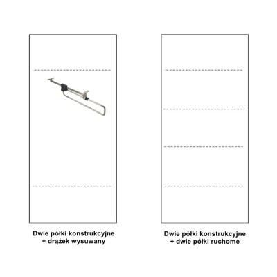 Wisząca szafa do przedpokoju biała na wysoki połysk 60cm