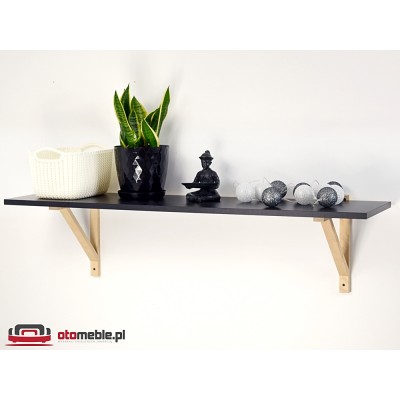 Półka na wspornikach 120 cm biała