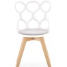 Krzesła do kuchni białe K308 na drewnianych nogach
