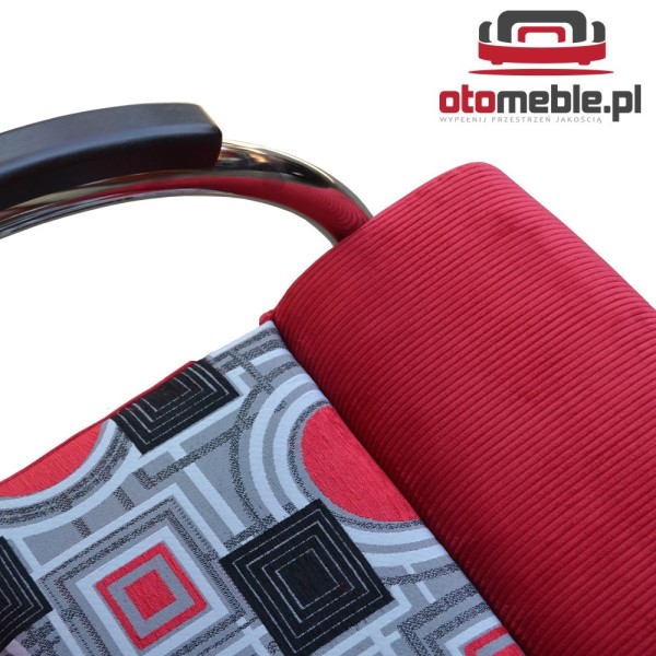 Fotel fiński chrom lekko bujany - otomeble.pl