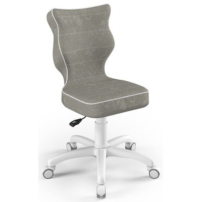 Ergonomiczny fotel obrotowy młodzieżowy szary Petit White VS03