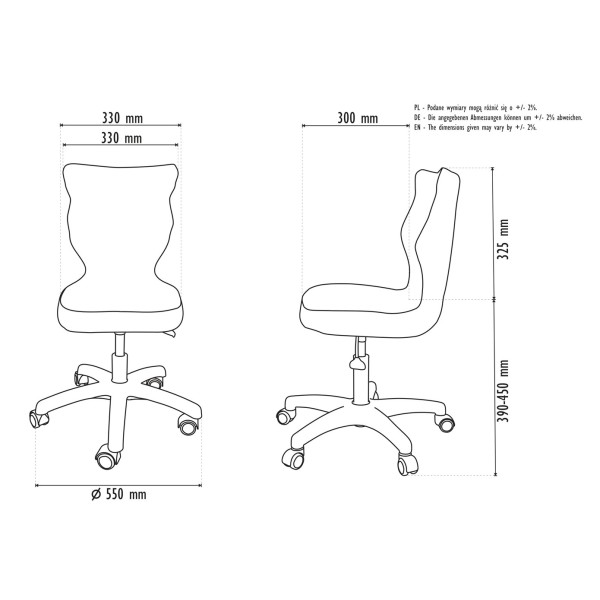 Fotel ergonomiczny dla dziecka fioletowy Petit Entelo