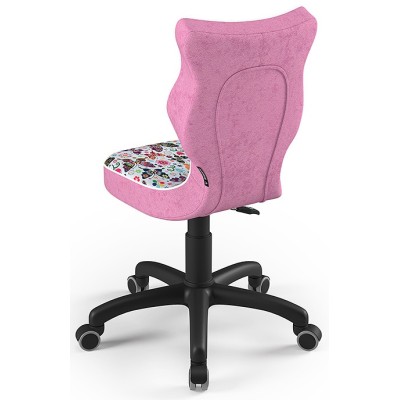 Fotel obrotowy dla dziewczynki różowy w motyle Petit Black ST31