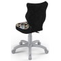 Ergonomiczne krzesło młodzieżowe czarne Petit Grey ST28
