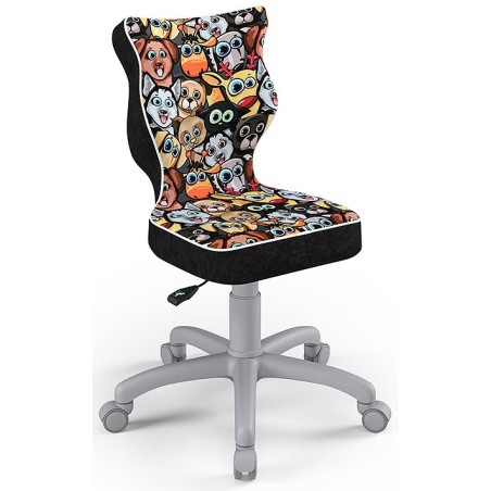 Ergonomiczne krzesło młodzieżowe czarne Petit Grey ST28