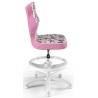 Krzesło do komputera w motyle różowe Petit White ST31 rozmiar 3 WK+P