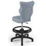 Krzesła biurowe dla dzieci z podnóżkiem niebieskie Petit black JS06 rozmiar 3 WK+P