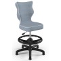 Krzesła biurowe dla dzieci z podnóżkiem niebieskie Petit Entelo