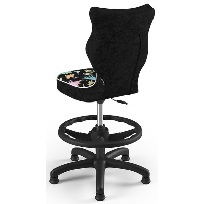 Fotel dziecięcy do biurka  w dinozaury Petit Black ST30 Entelo