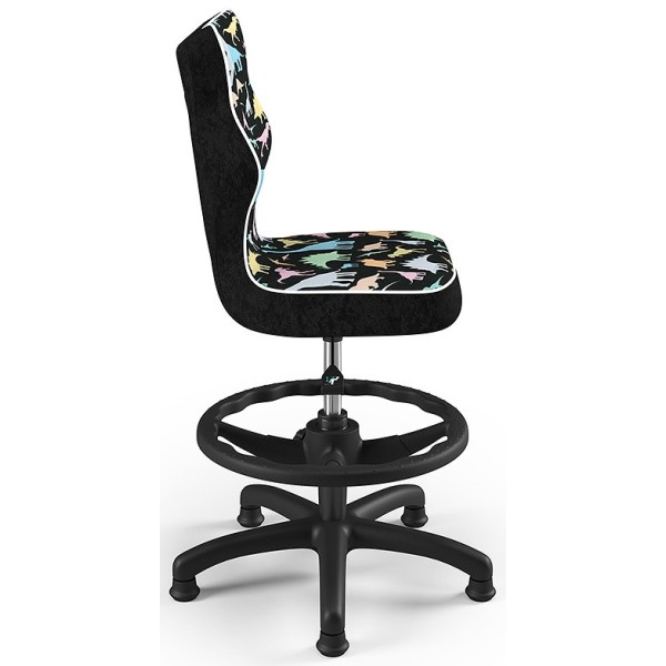 Fotel dziecięcy do biurka  w dinozaury Petit Black ST30 Entelo