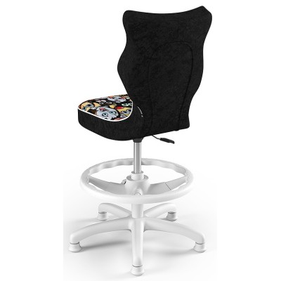 Fotel młodzieżowy do biurka czarny Petit White ST28 rozmiar 4 WK+P