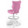 Fotel młodzieżowy obrotowy różowy Petit White VS08 rozmiar 4 WK+P