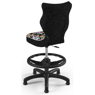 Fotel młodzieżowy w zwierzęta czarny Petit Black ST28 rozmiar 4 WK+P