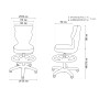 Fotel do biurka w dinozaury Petit Black ST30 rozmiar 4 WK+P