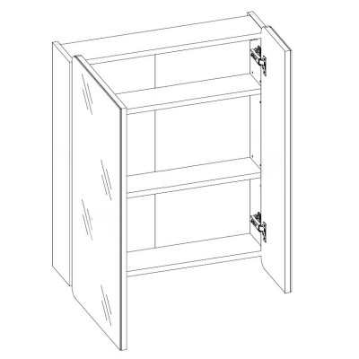 Szafka łazienkowa z lustrem 60 cm ARUBA 841