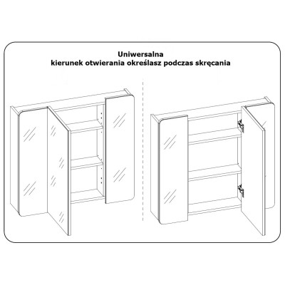 Szafka łazienkowa z lustrem 80 cm ARUBA 843