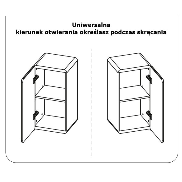 Szafka łazienkowa wisząca dolna 35 cm ARUBA COSMOS 810