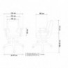 Krzesła biurowe ergonomiczne szare Norm AT03 rozmiar 6