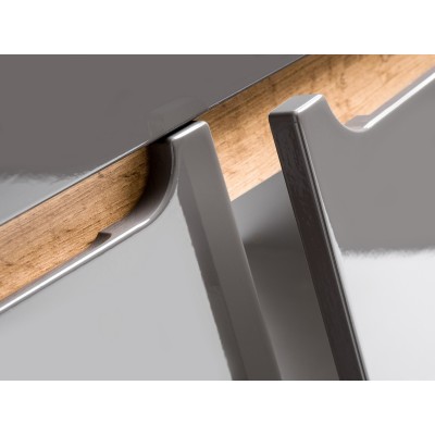 Szafka pod umywalkę stojąca 60 cm szary grafit połysk BALI 820